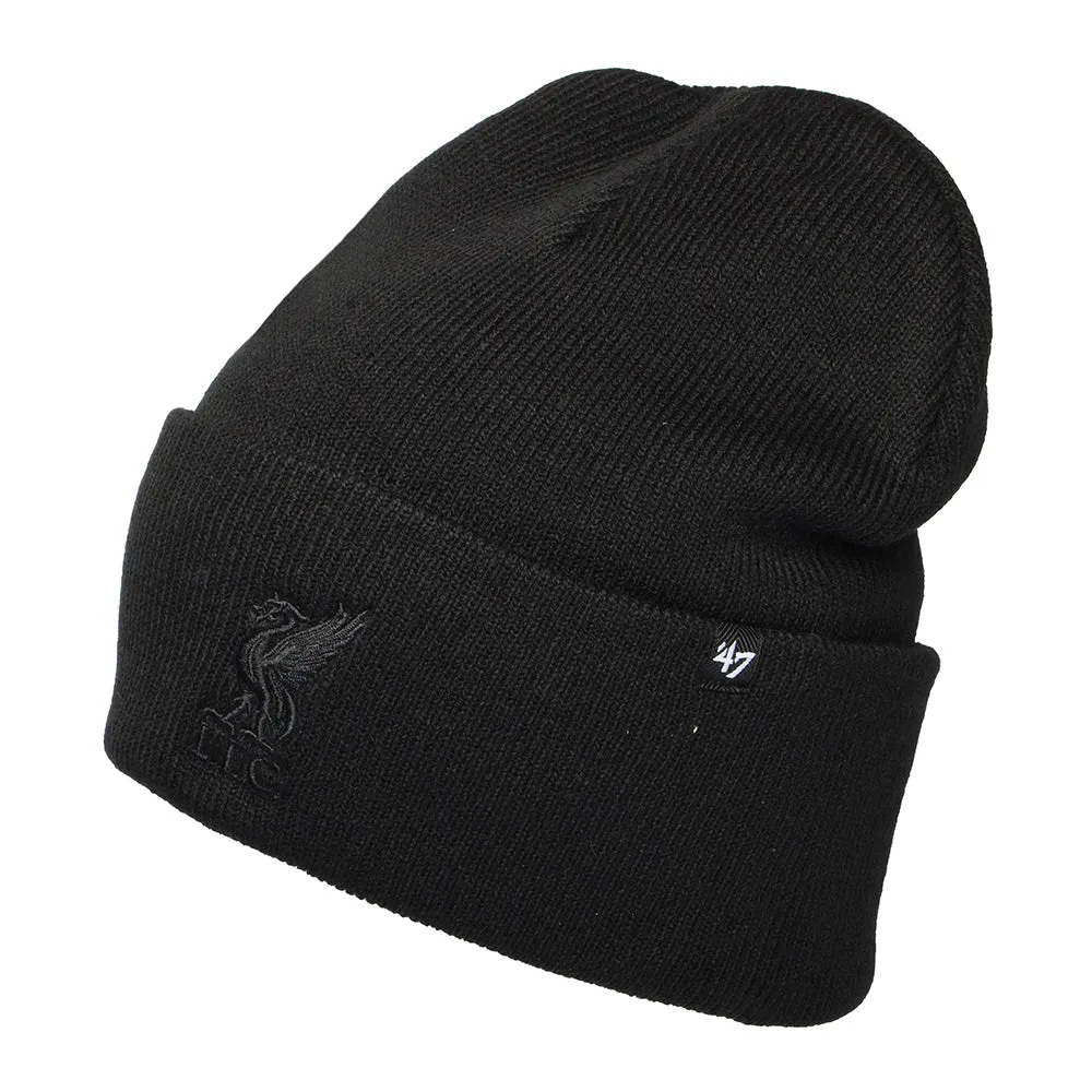 47 Brand Liverpool FC Beanie Hat - Haymaker Cuff Knit - Black