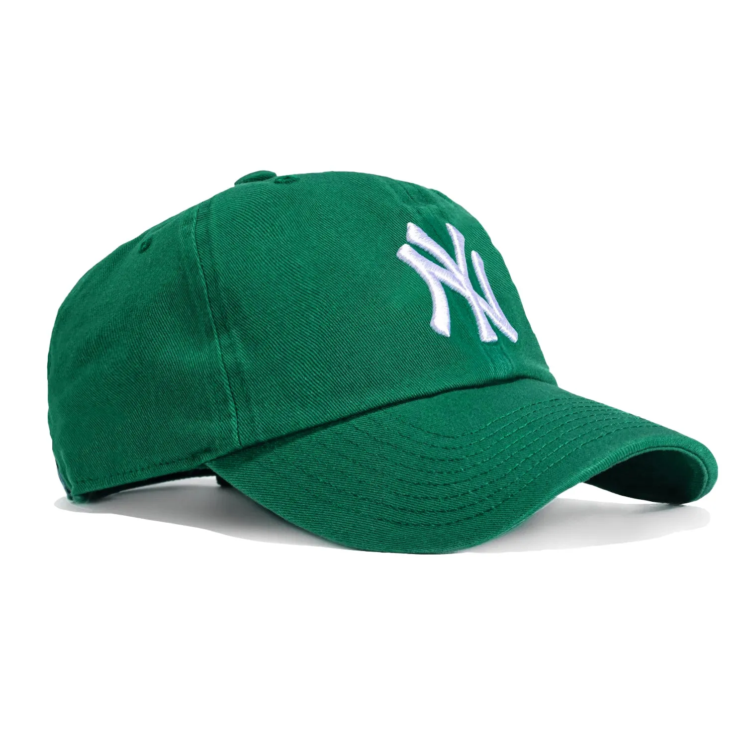 47 Brand New York Yankees Cleanup Adjustable Hat - Kelly Green. White