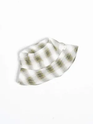 Angel Check Bucket Hat - Dark Olive
