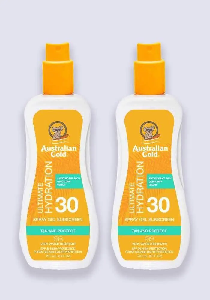 Australian Gold Clear Spray Gel SPF 30 237ml - 2 Pack Saver