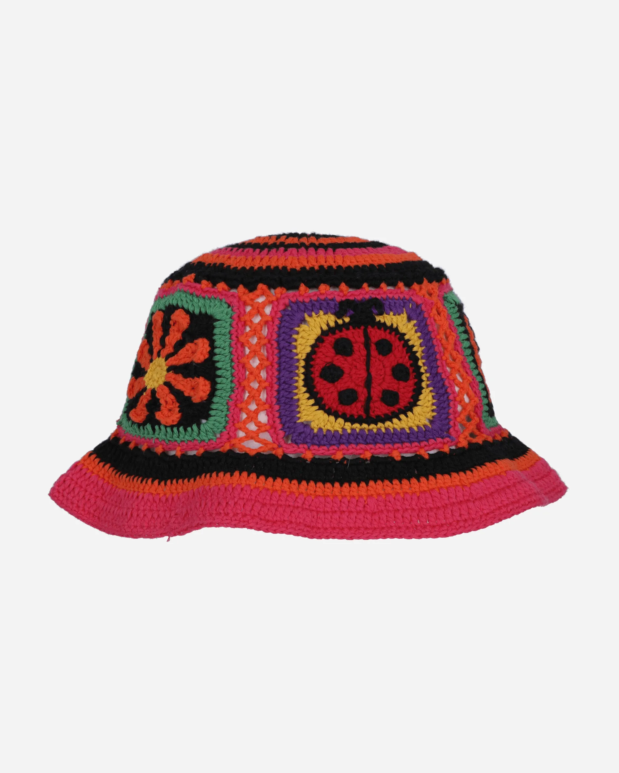 HG Square Hand-Knitted Bucket Hat Black