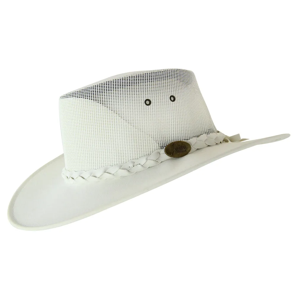 Jacaru Hats Rizon PU Suede - White