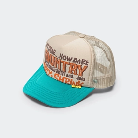 KOUNTRY DIRTY SHRINK Trucker CAP - Beige x Turquoise