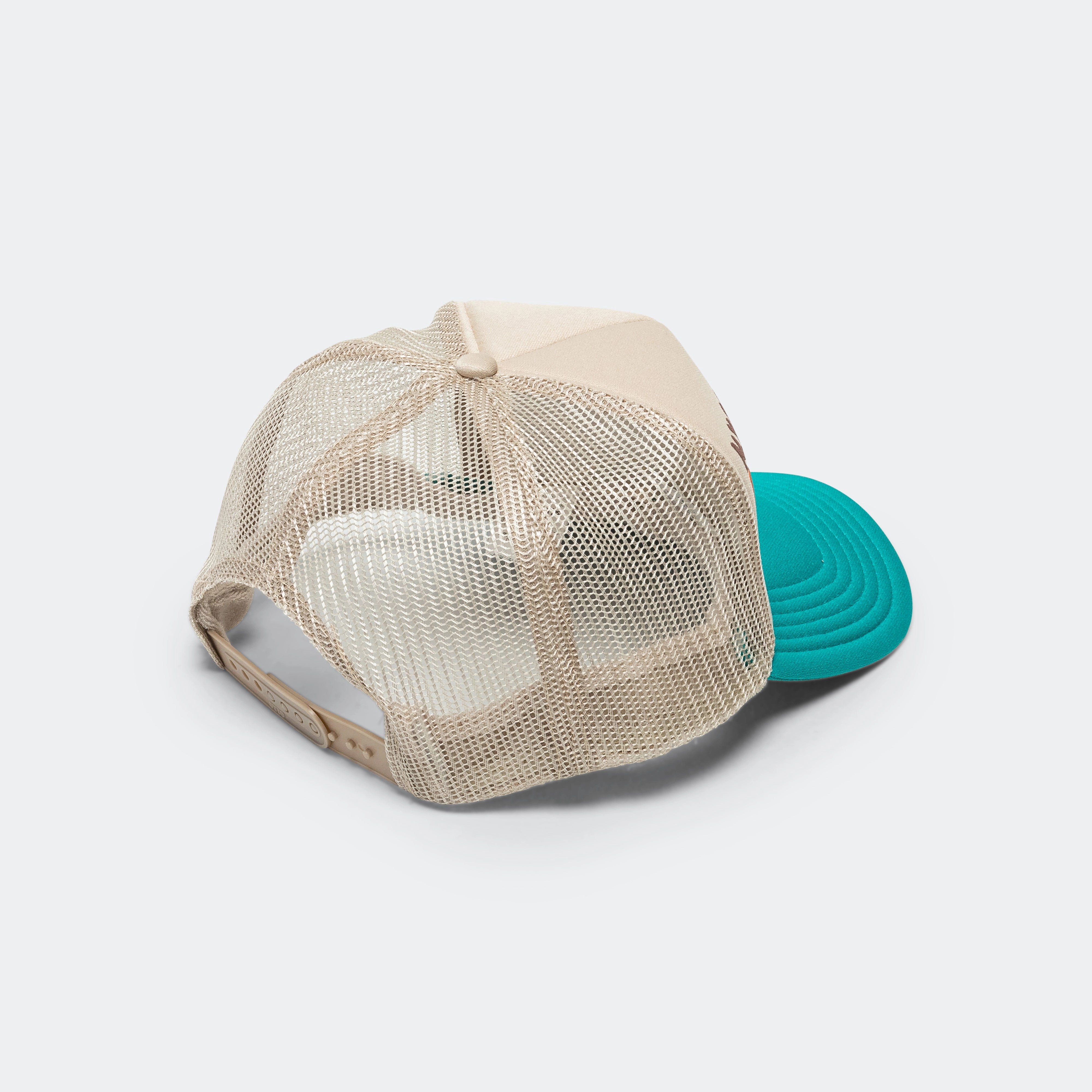 KOUNTRY DIRTY SHRINK Trucker CAP - Beige x Turquoise