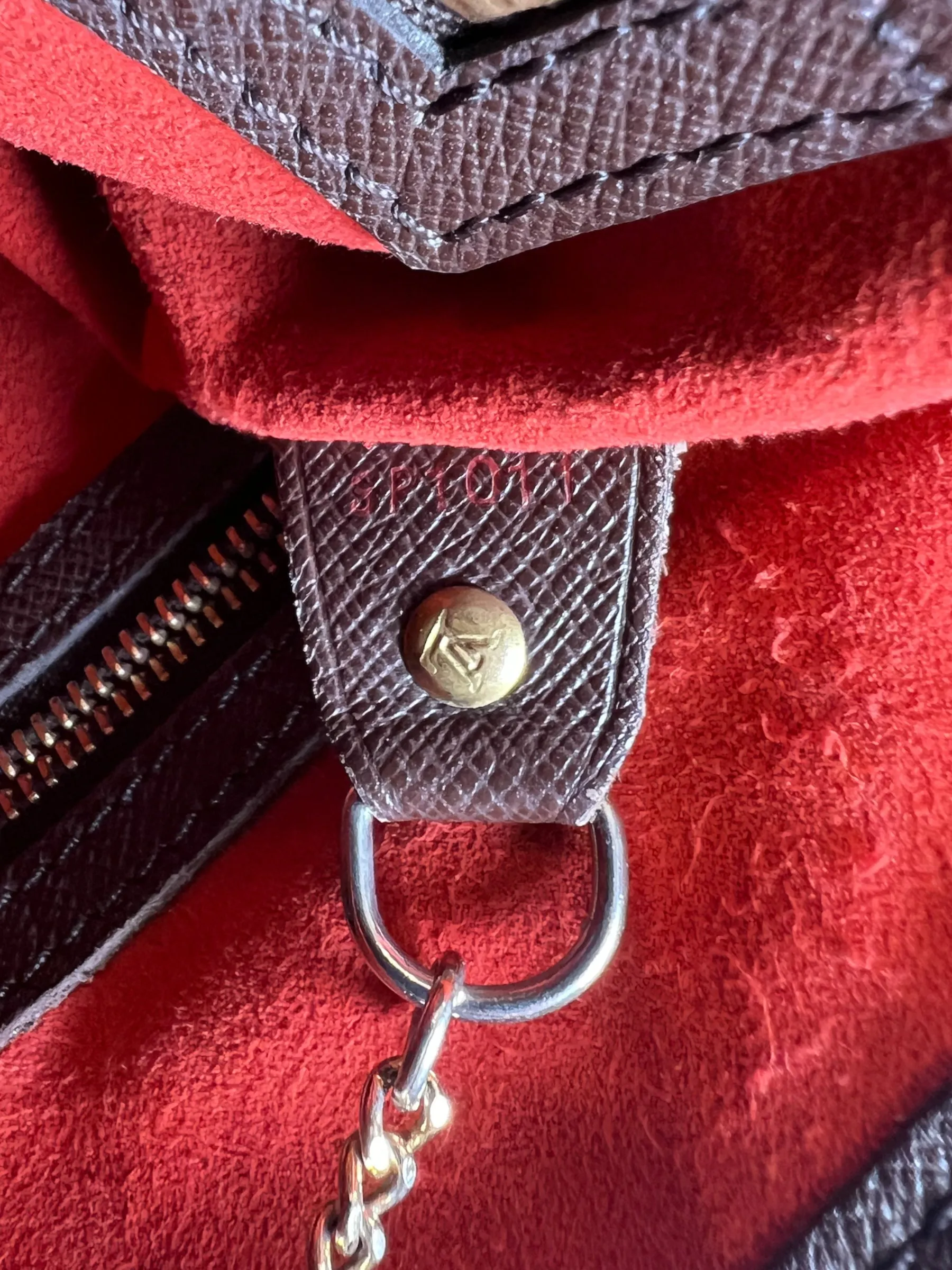 Louis Vuitton Damier Ebene Canvas Petite Bucket Handbag