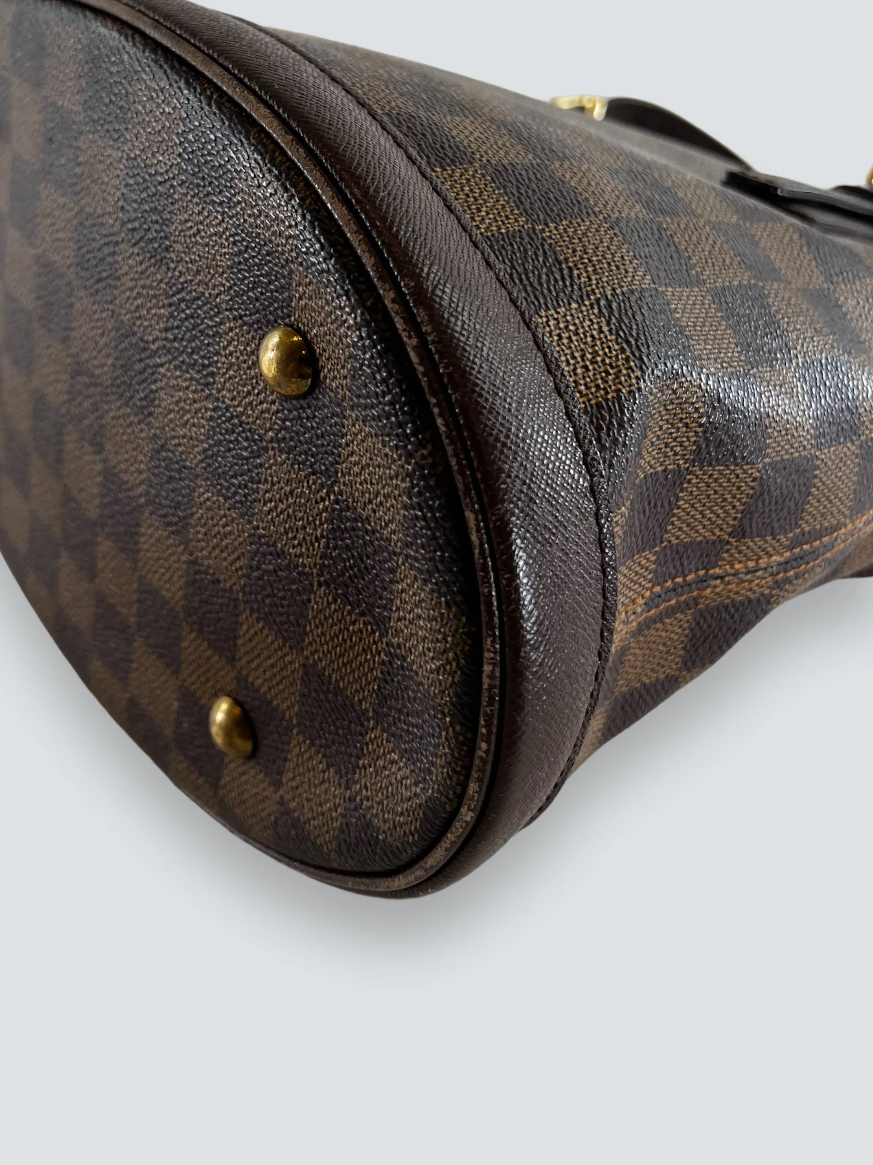 Louis Vuitton Damier Ebene Canvas Petite Bucket Handbag