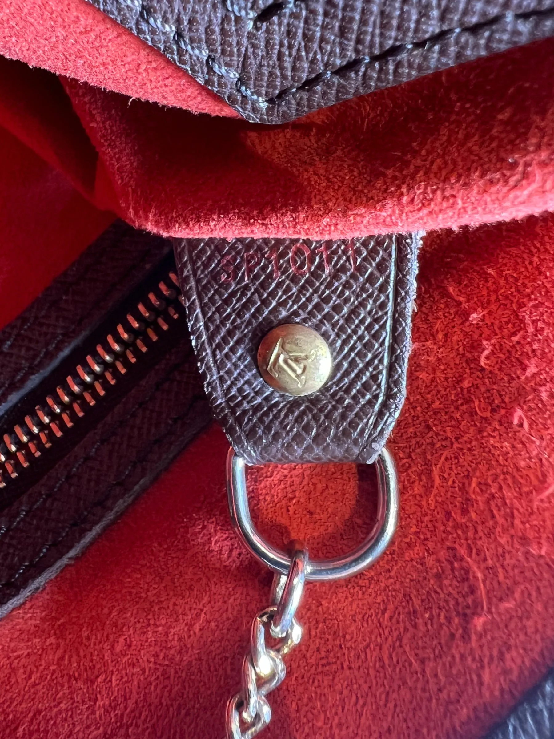 Louis Vuitton Damier Ebene Canvas Petite Bucket Handbag