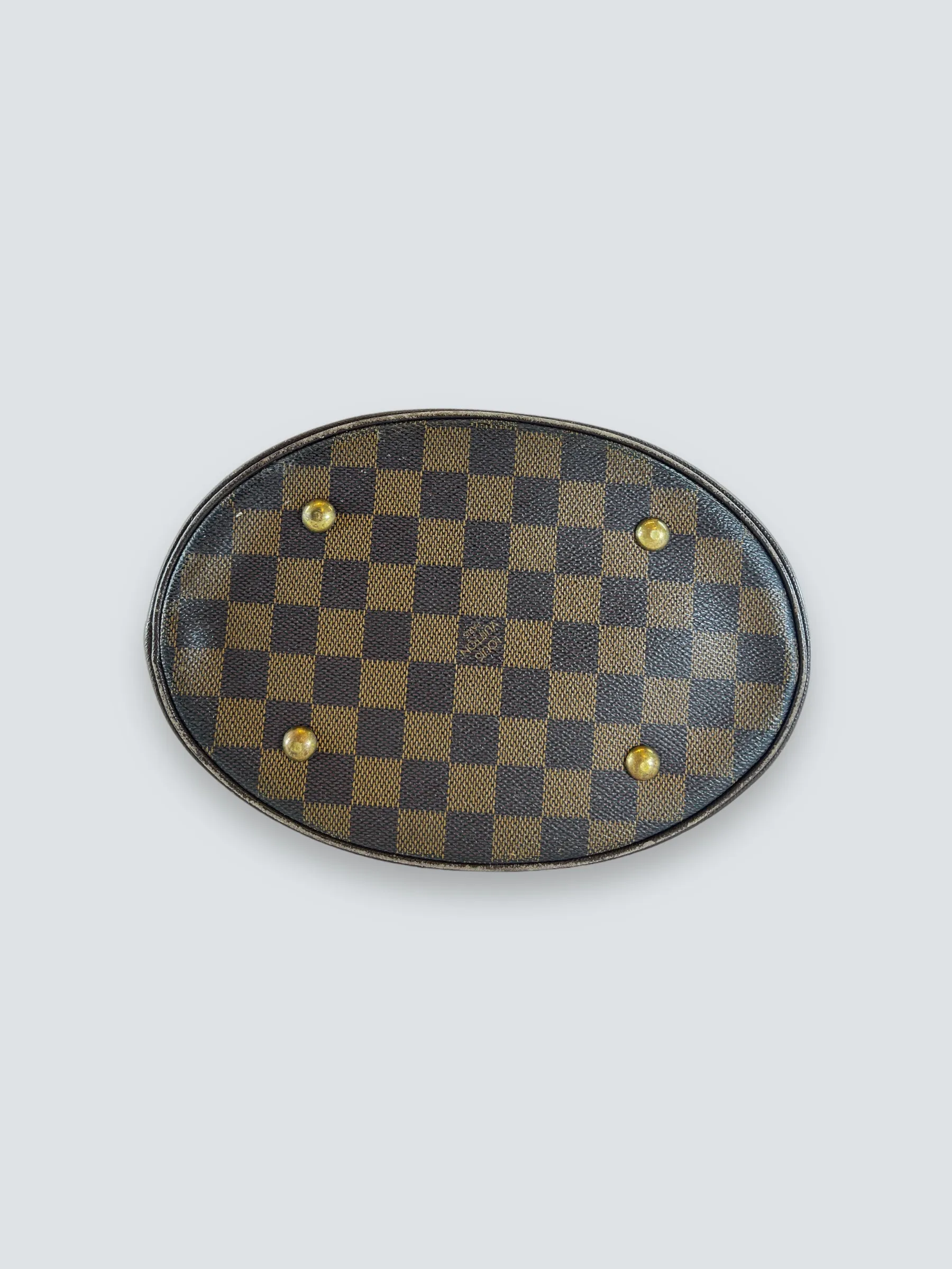 Louis Vuitton Damier Ebene Canvas Petite Bucket Handbag