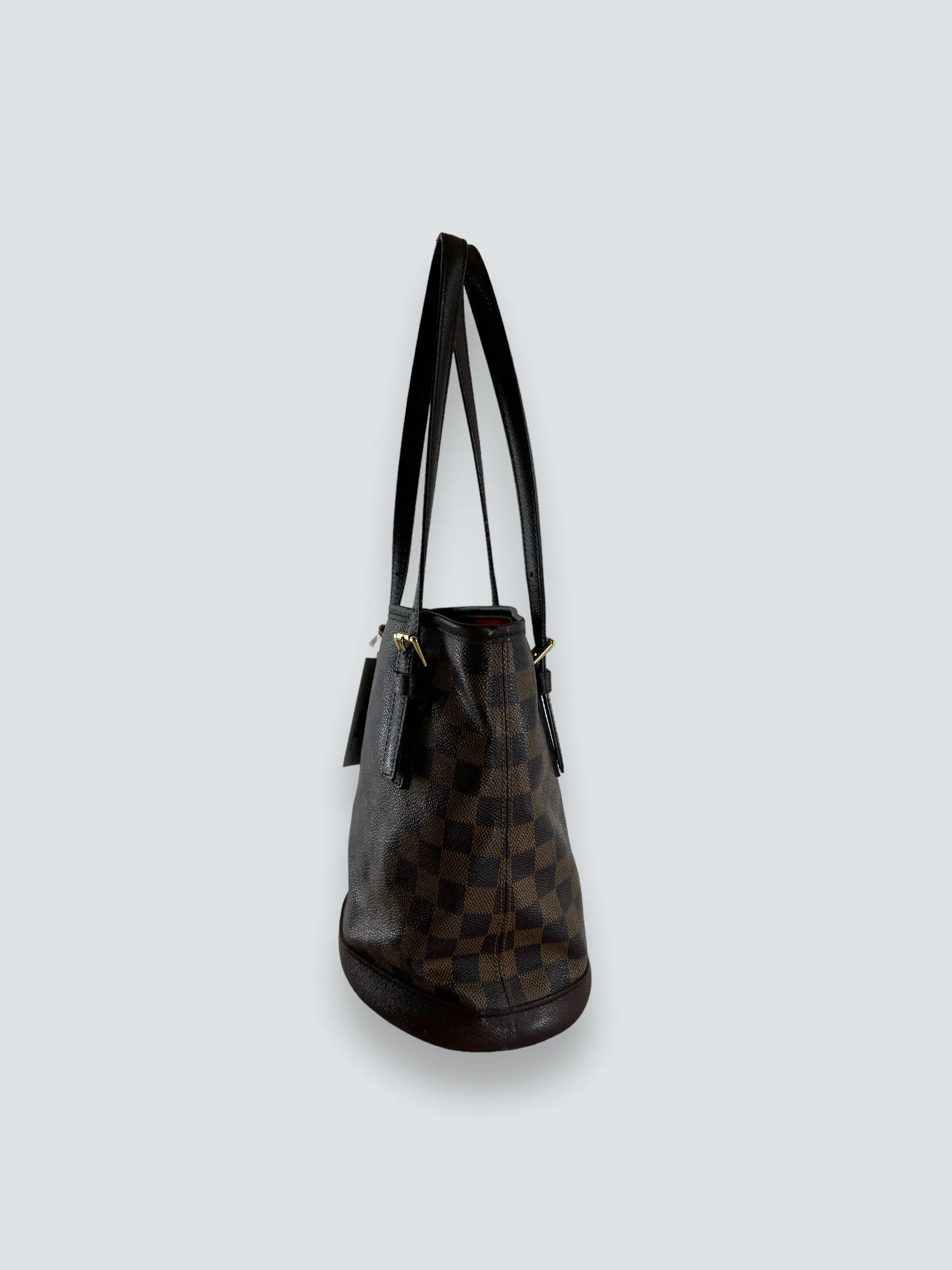 Louis Vuitton Damier Ebene Canvas Petite Bucket Handbag