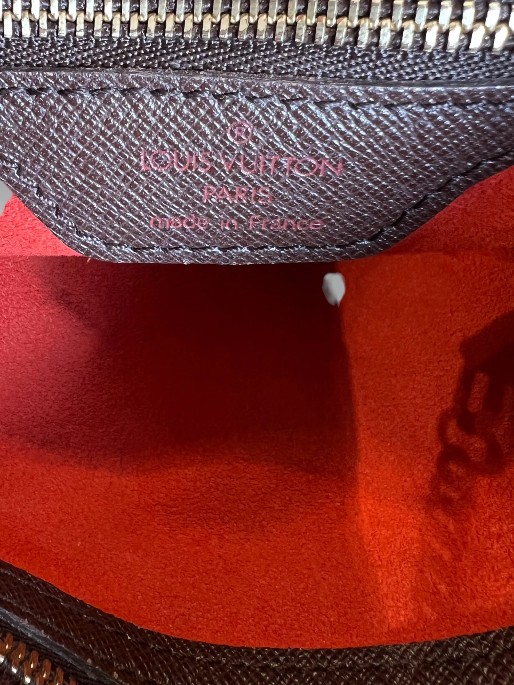 Louis Vuitton Damier Ebene Canvas Petite Bucket Handbag