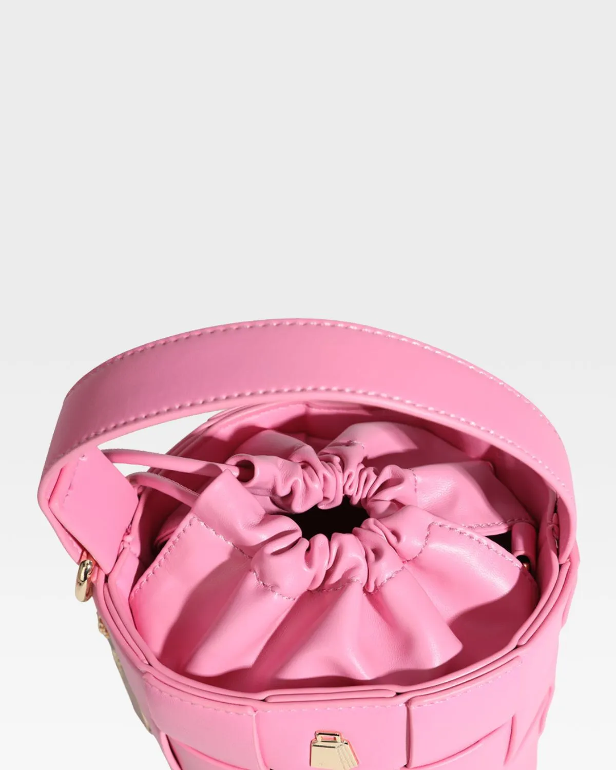 Mini Bucket Bag in Baby Pink