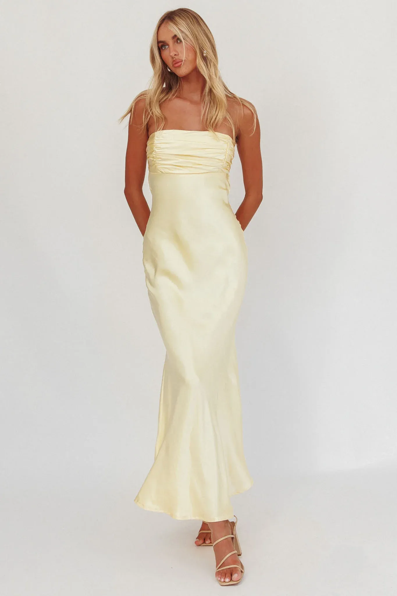 Moon Song Strapless Laced Back Dress Sun