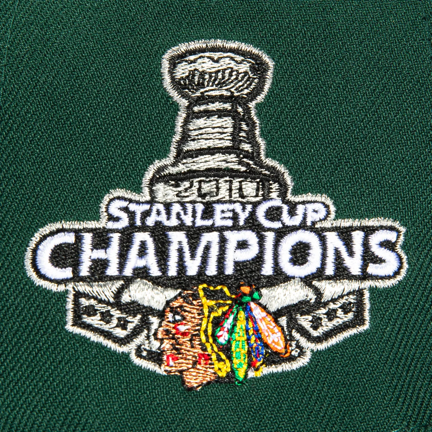 New Era 59Fifty Chicago Blackhawks 2010 Stanley Cup Patch Hat - Green. Black