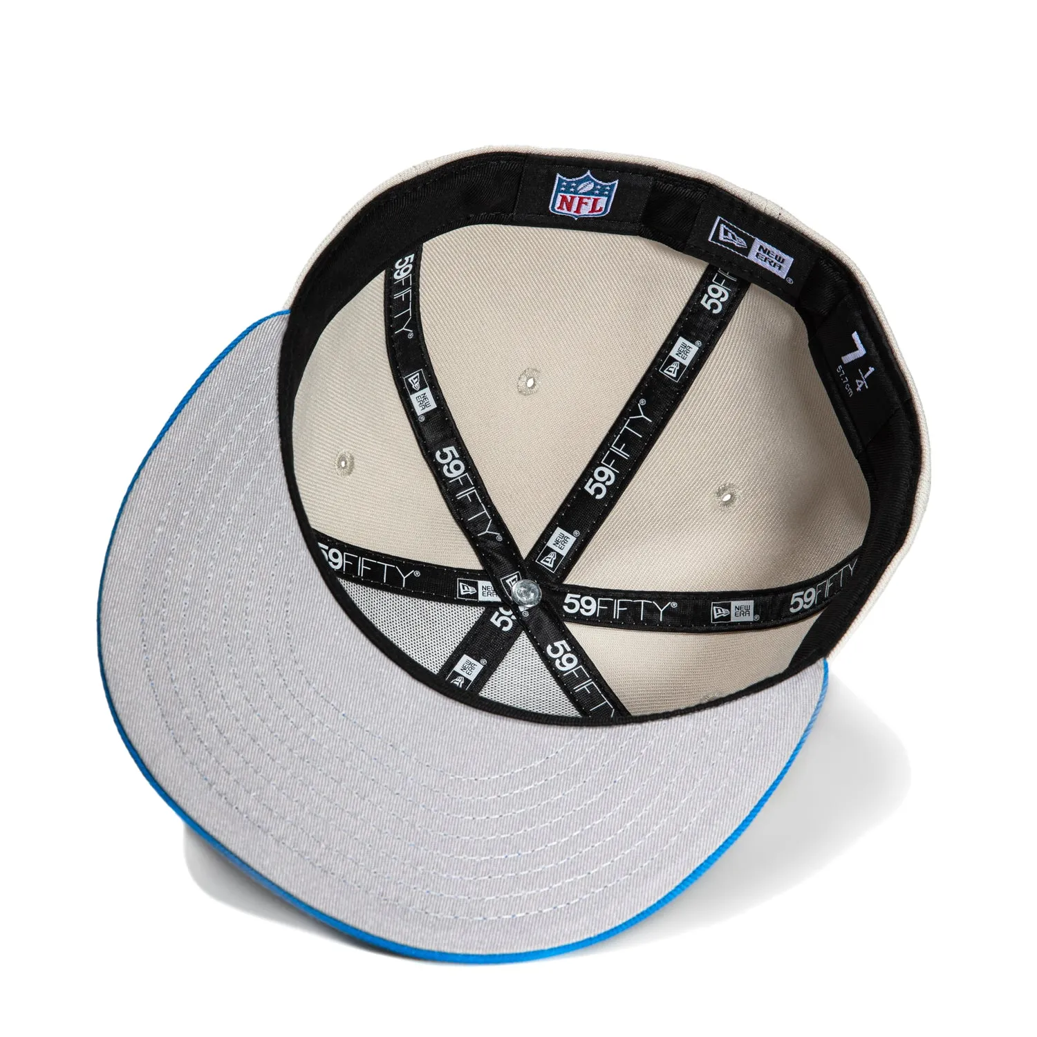 New Era 59Fifty City Stone Dome Detroit Lions Logo Patch Hat - Stone. Light Blue