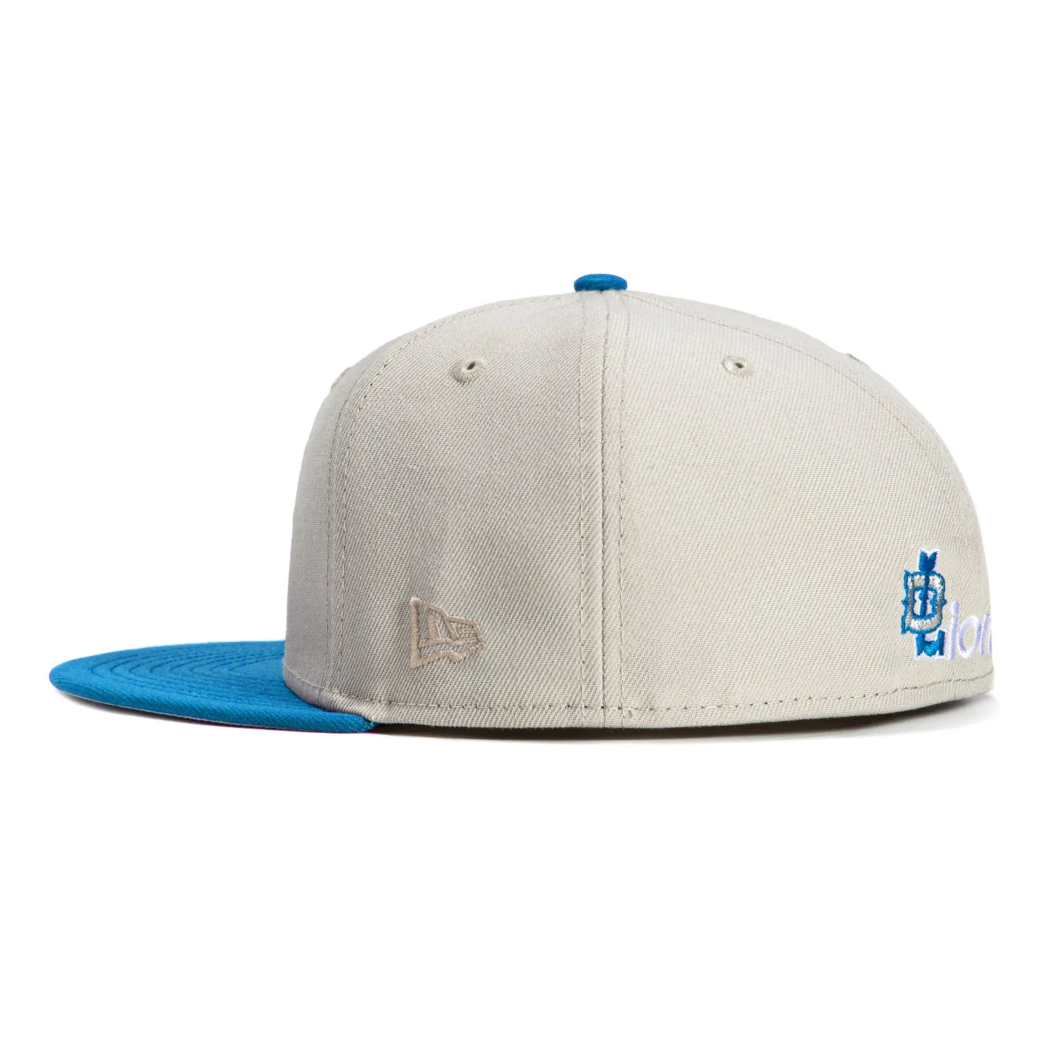New Era 59Fifty City Stone Dome Detroit Lions Logo Patch Hat - Stone. Light Blue