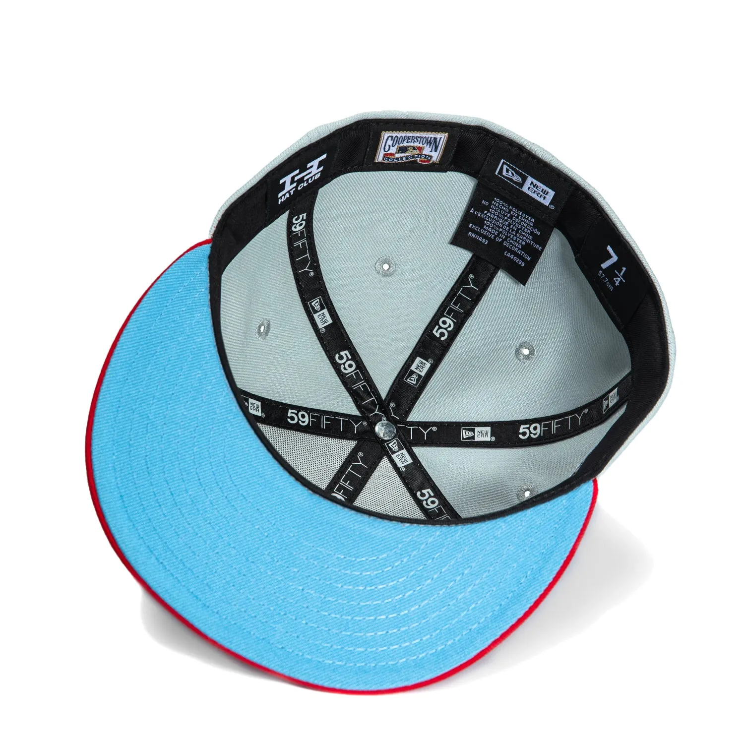 New Era 59Fifty Los Angeles Dodgers 60th Anniversary Patch Logo Hat - Grey. Red