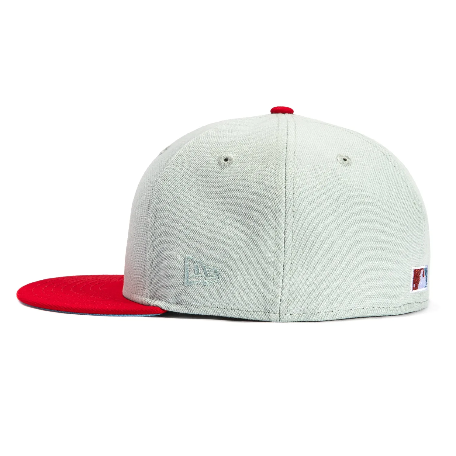 New Era 59Fifty Los Angeles Dodgers 60th Anniversary Patch Logo Hat - Grey. Red