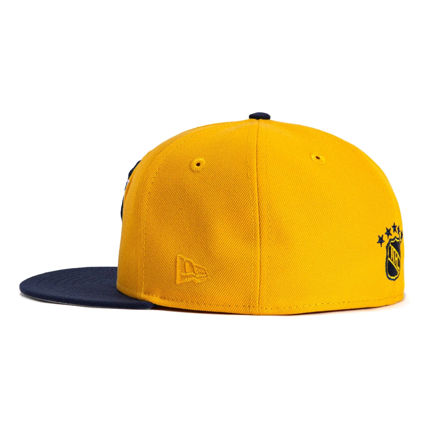 New Era 59Fifty Nashville Predators Hat - Gold. Light Navy