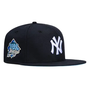 New Era 59Fifty New York Yankees 1999 World Series Patch Light Blue UV Hat - Navy