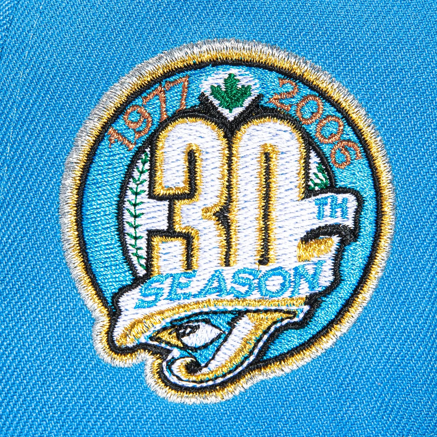 New Era 59Fifty Toronto Blue Jays 30th Anniversary Patch Hat - Light Blue. Graphite