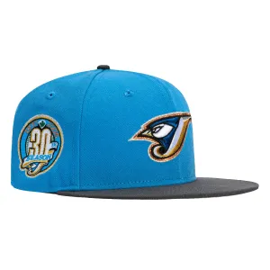 New Era 59Fifty Toronto Blue Jays 30th Anniversary Patch Hat - Light Blue. Graphite