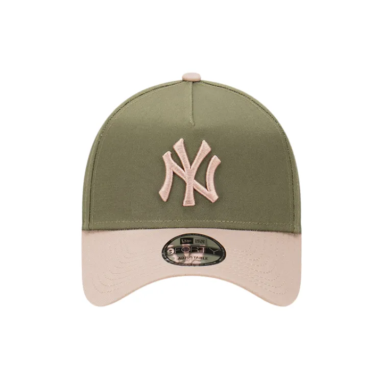 New Era New York Yankees 9FORTY A Frame Cap - New Olive/AshBrown