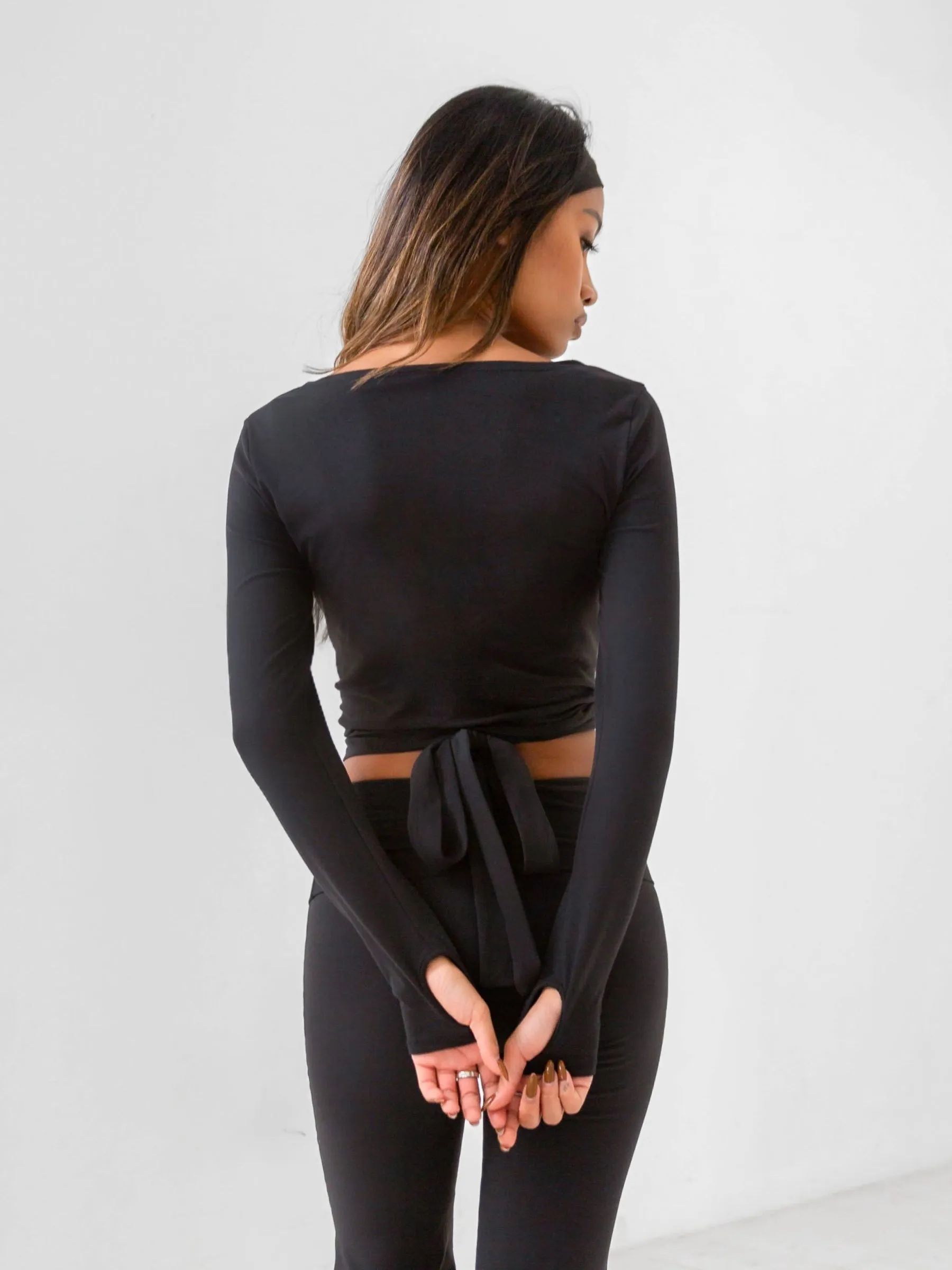 Reform Wrap Top - Black