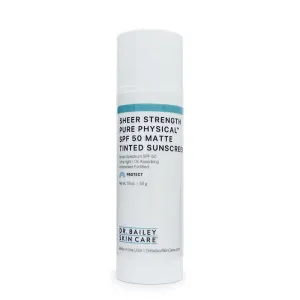 Sheer Strength Pure Physical Matte Tinted Creme Sunscreen. SPF 50