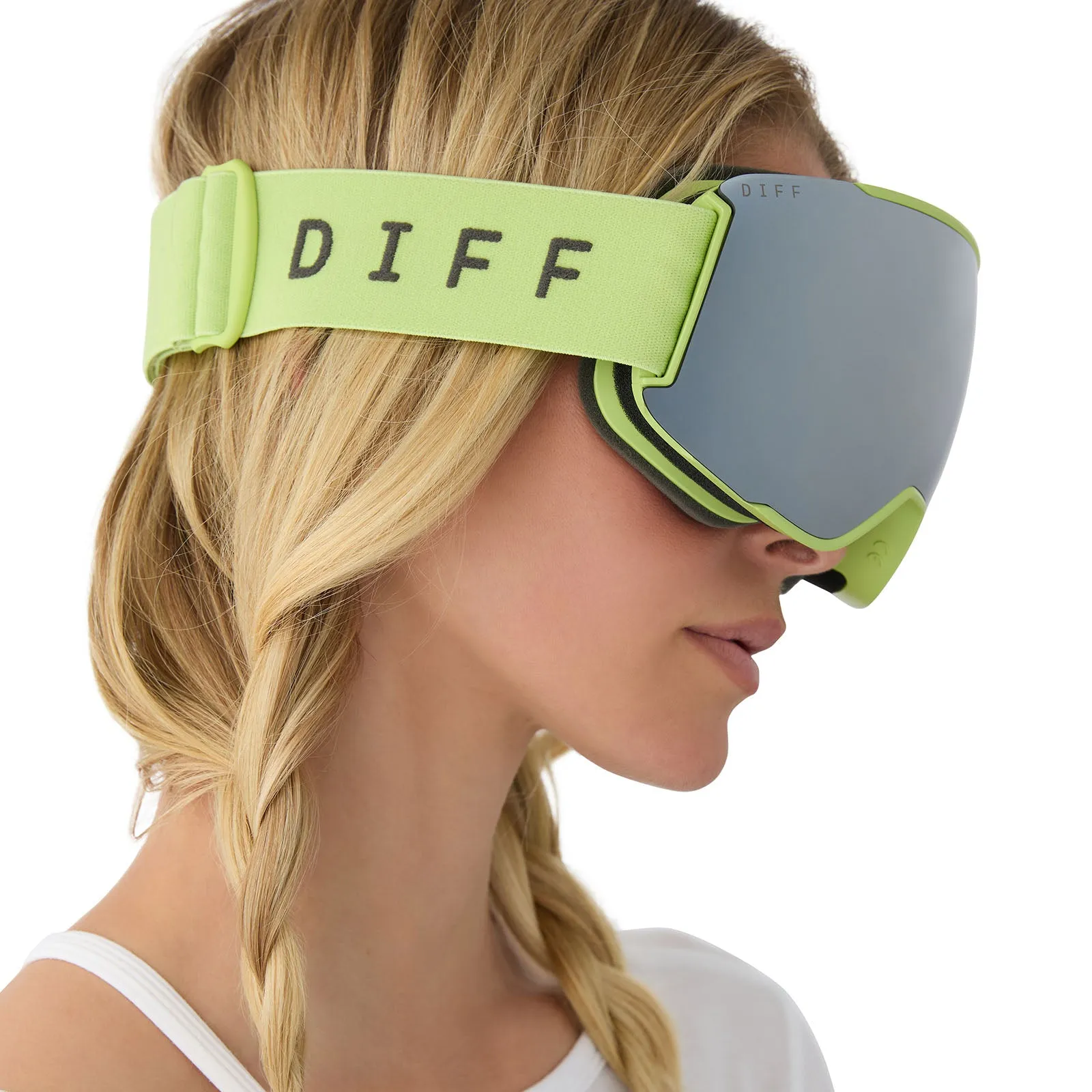 SNOW GOGGLES - ALPINE   LIME GREEN   SILVER MIRROR   POLARIZED GOGGLES & FREE GLACIER GREY LENS