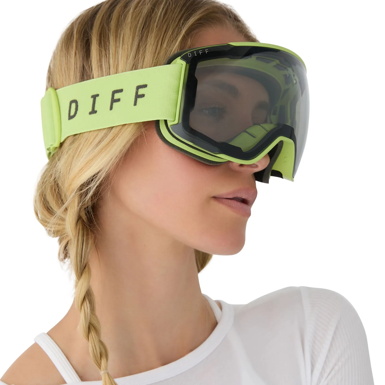 SNOW GOGGLES - ALPINE   LIME GREEN   SILVER MIRROR   POLARIZED GOGGLES & FREE GLACIER GREY LENS