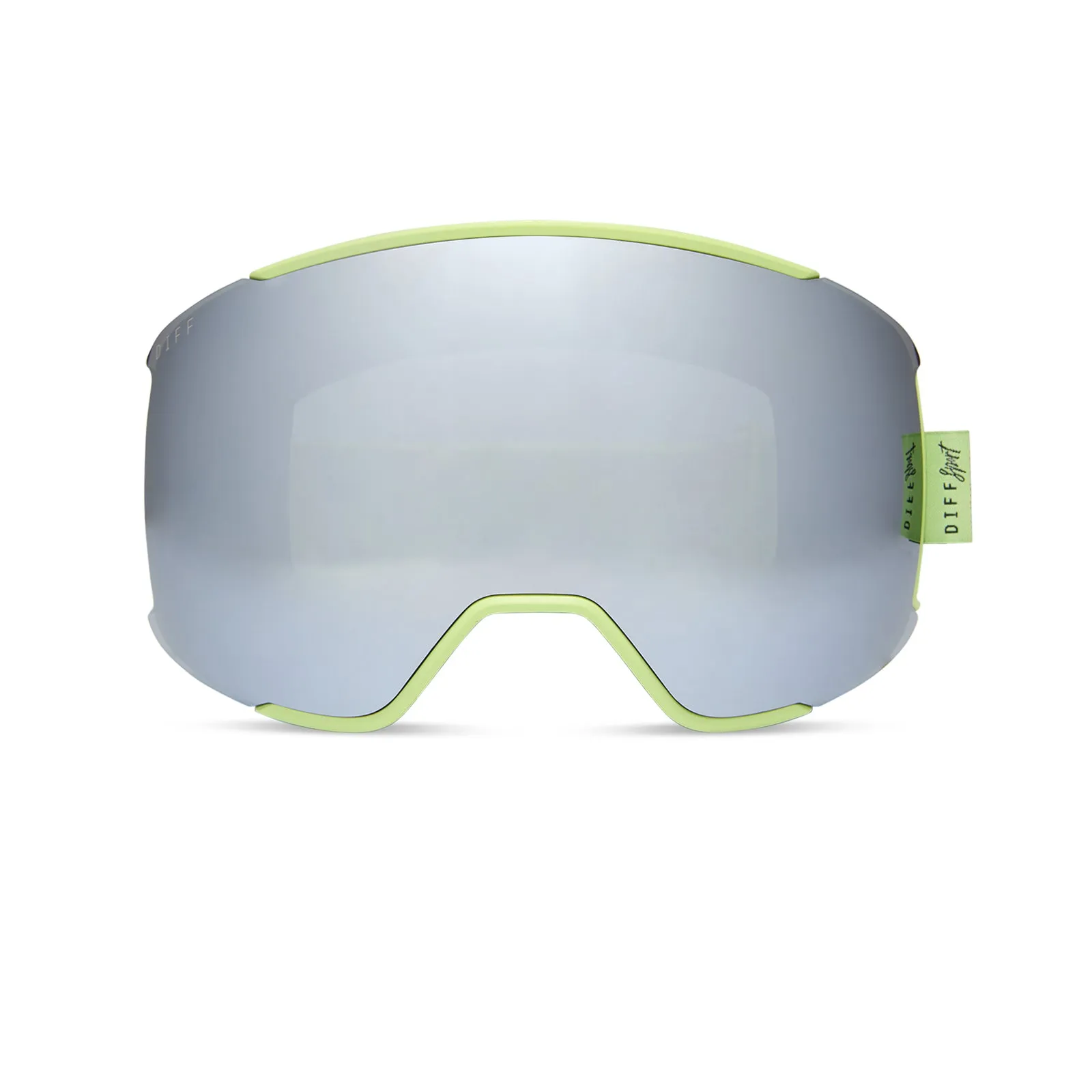 SNOW GOGGLES - ALPINE   LIME GREEN   SILVER MIRROR   POLARIZED GOGGLES & FREE GLACIER GREY LENS