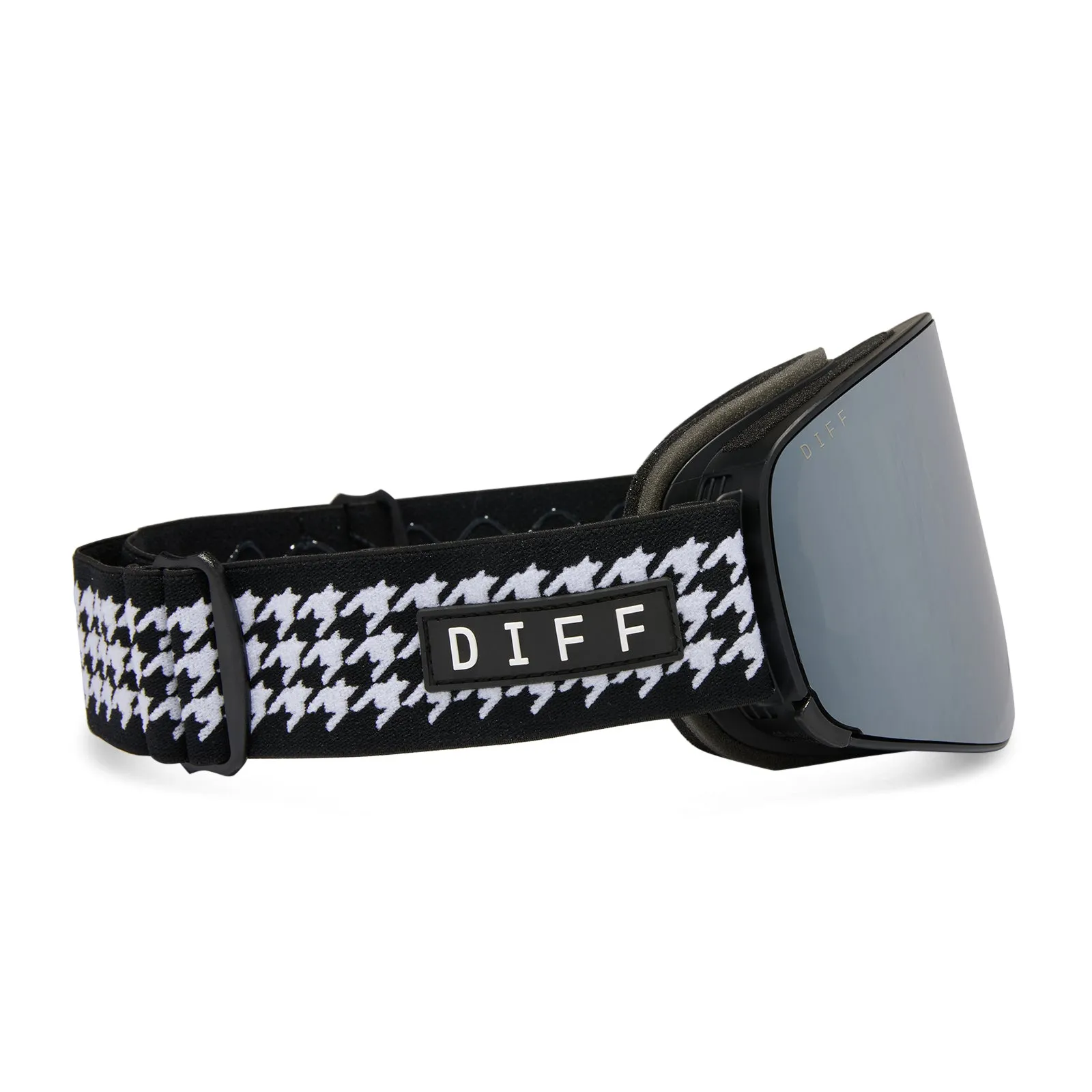 SNOW GOGGLES - FROST   HOUNDSTOOTH   SILVER MIRROR   POLARIZED GOGGLES & FREE AURORA PINK LENS