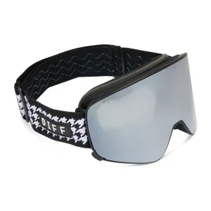 SNOW GOGGLES - FROST   HOUNDSTOOTH   SILVER MIRROR   POLARIZED GOGGLES & FREE AURORA PINK LENS