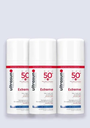 Ultrasun Extreme SPF 50  100ml - 3 Pack Saver