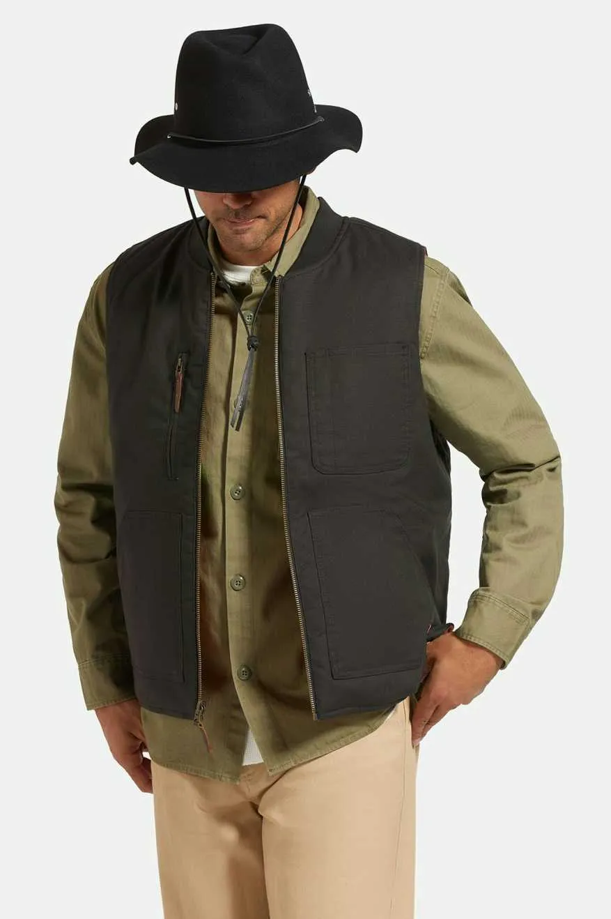 Wesley WTHR GUARD™ Packable Fedora - Black