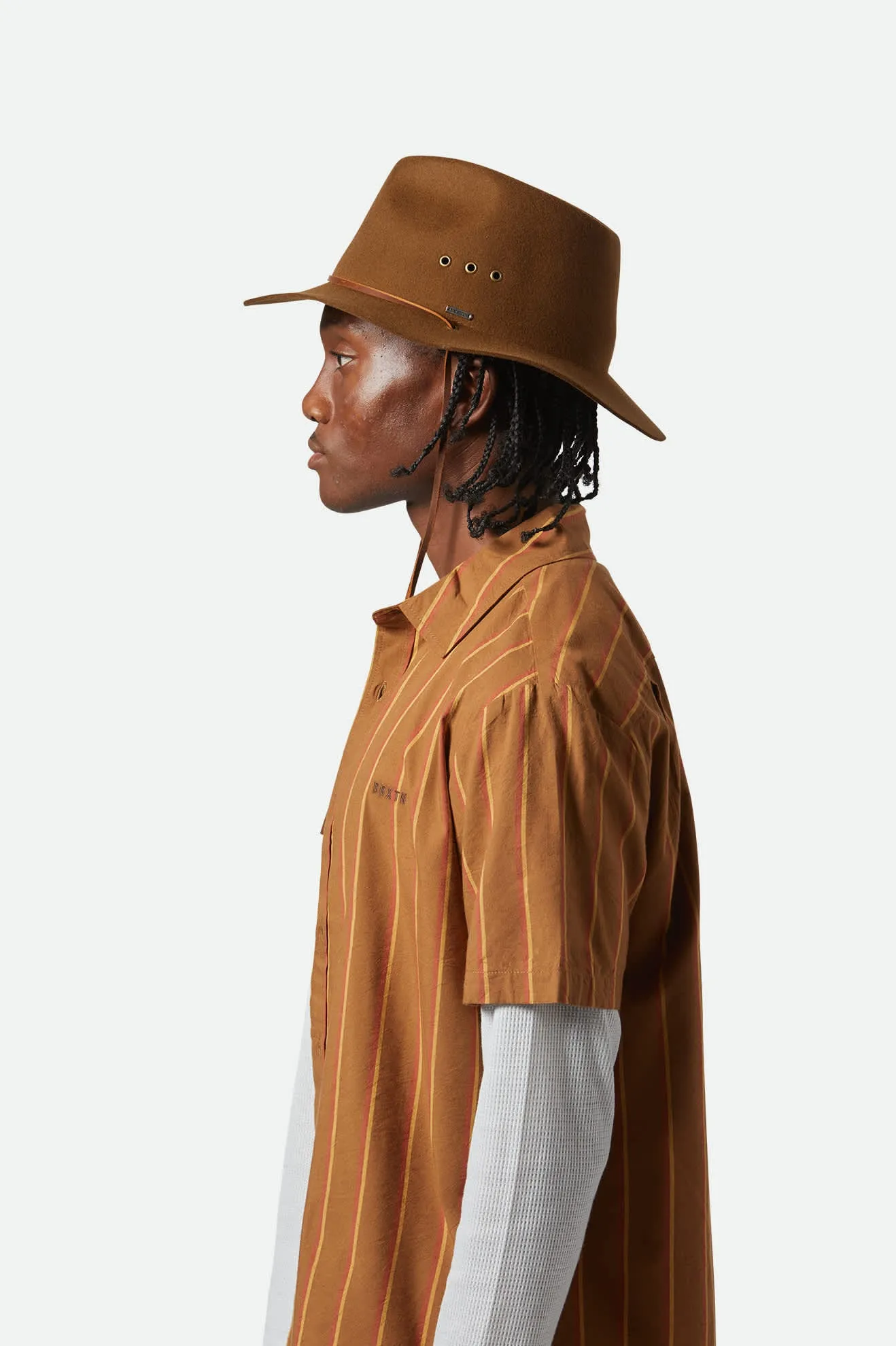 Wesley WTHR GUARD™ Packable Fedora - Coffee