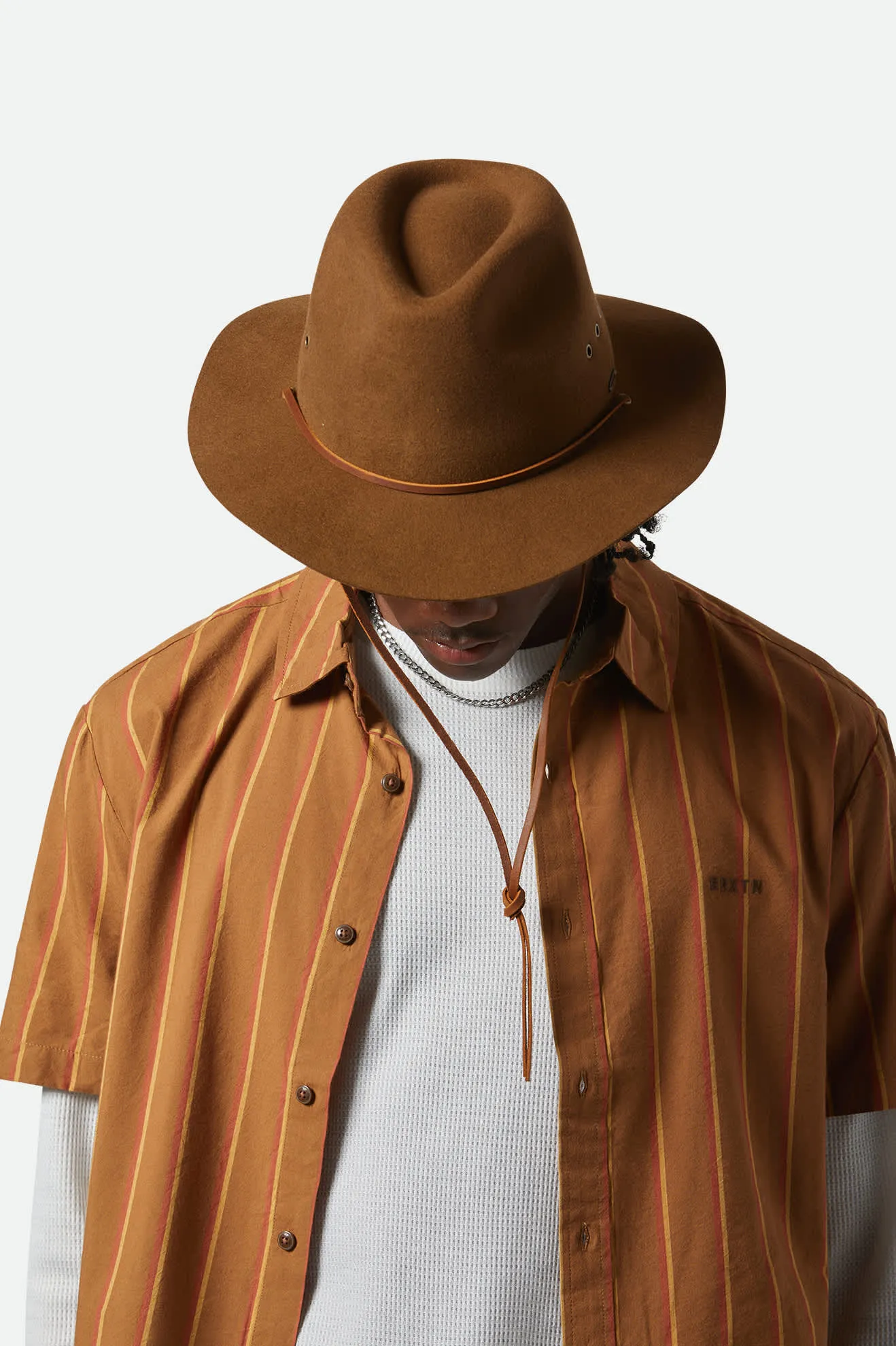 Wesley WTHR GUARD™ Packable Fedora - Coffee